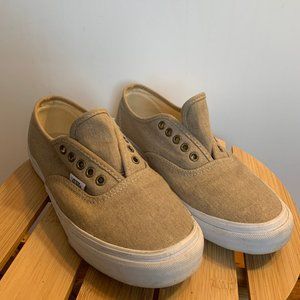 Tan Canvas Vans Sneakers